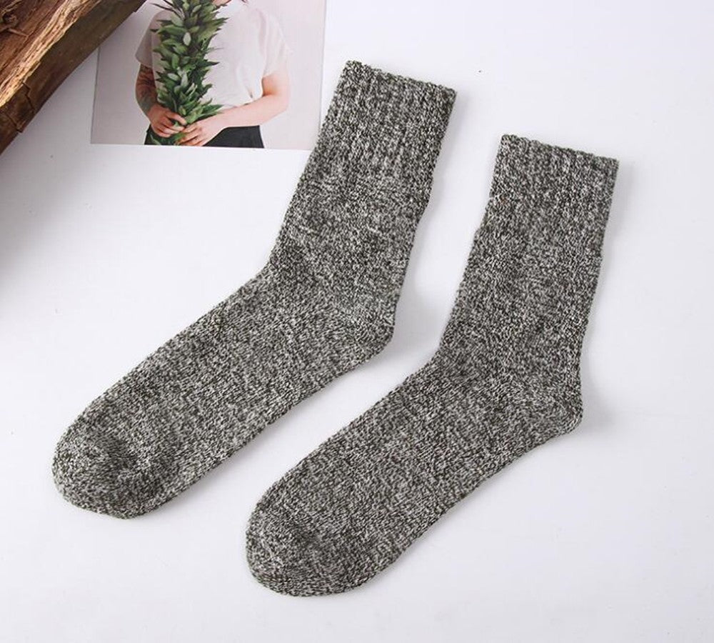 Autumn And Winter Men's Double-thread Rabbit Fur Socks