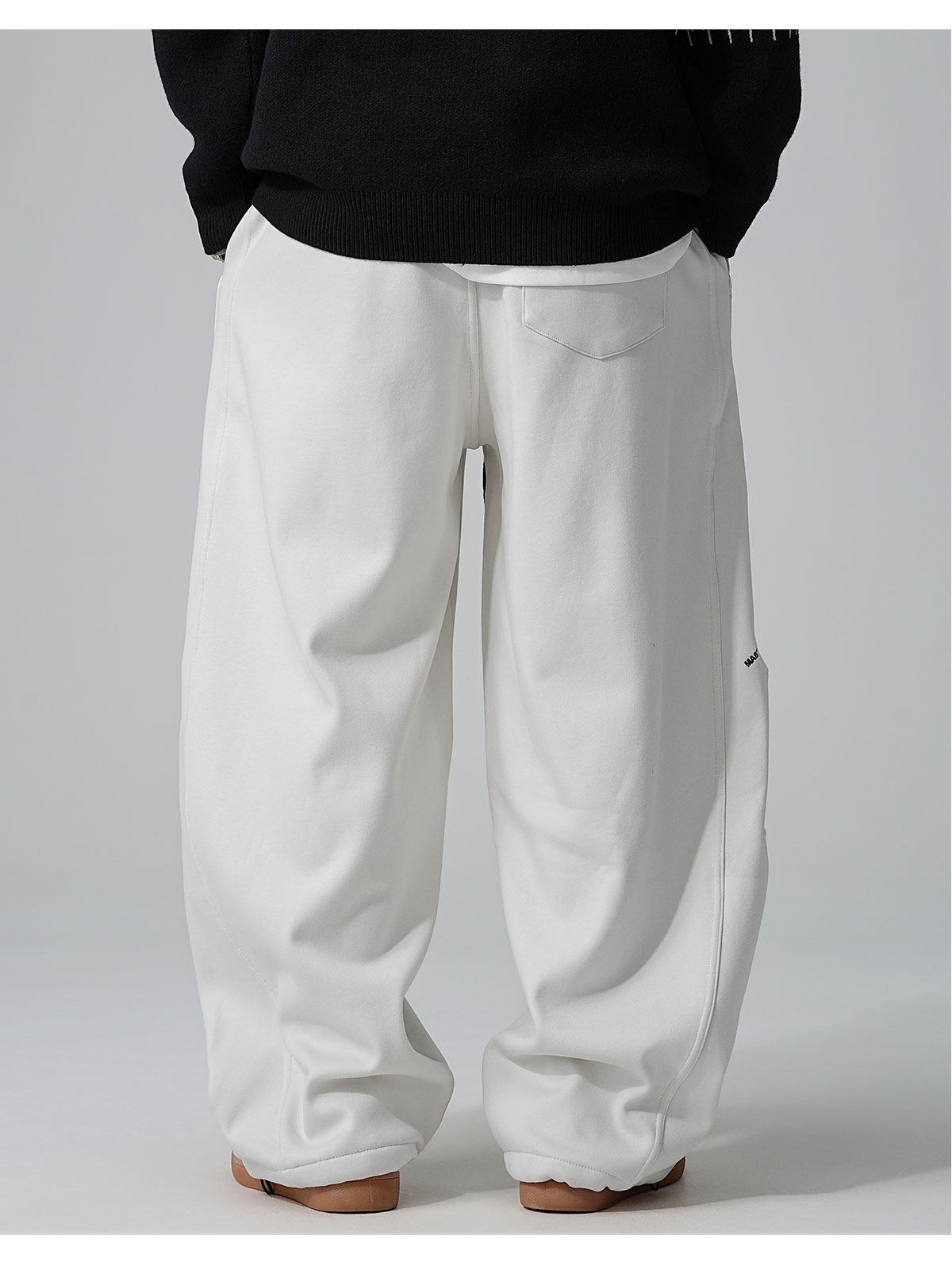 Winter High-end Fleece-lined, Extra-thick Wide-leg Sabre Pants