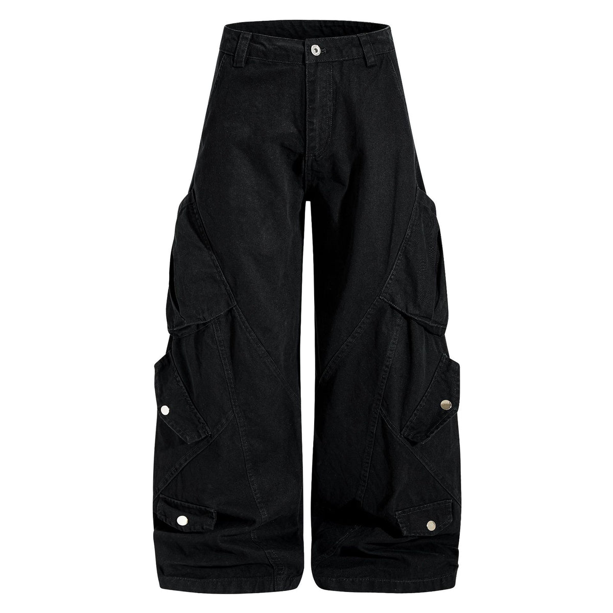 Mens Retro American-Style Baggy Casual Pants With A Scimitar Design