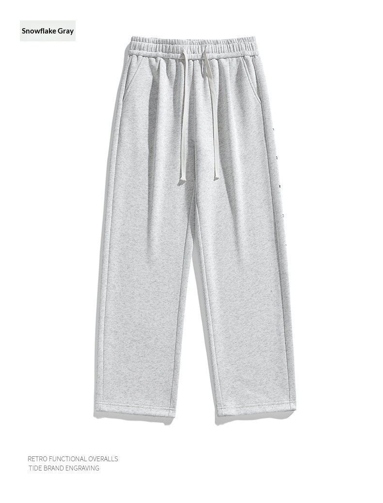Mens Trendy Japanese-style Loose Straight-leg Pants