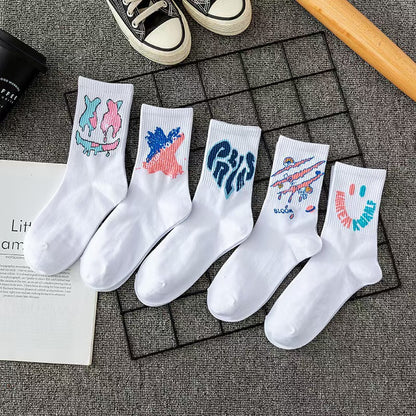 Socks Tube Socks Long Men's Sports White Breathable