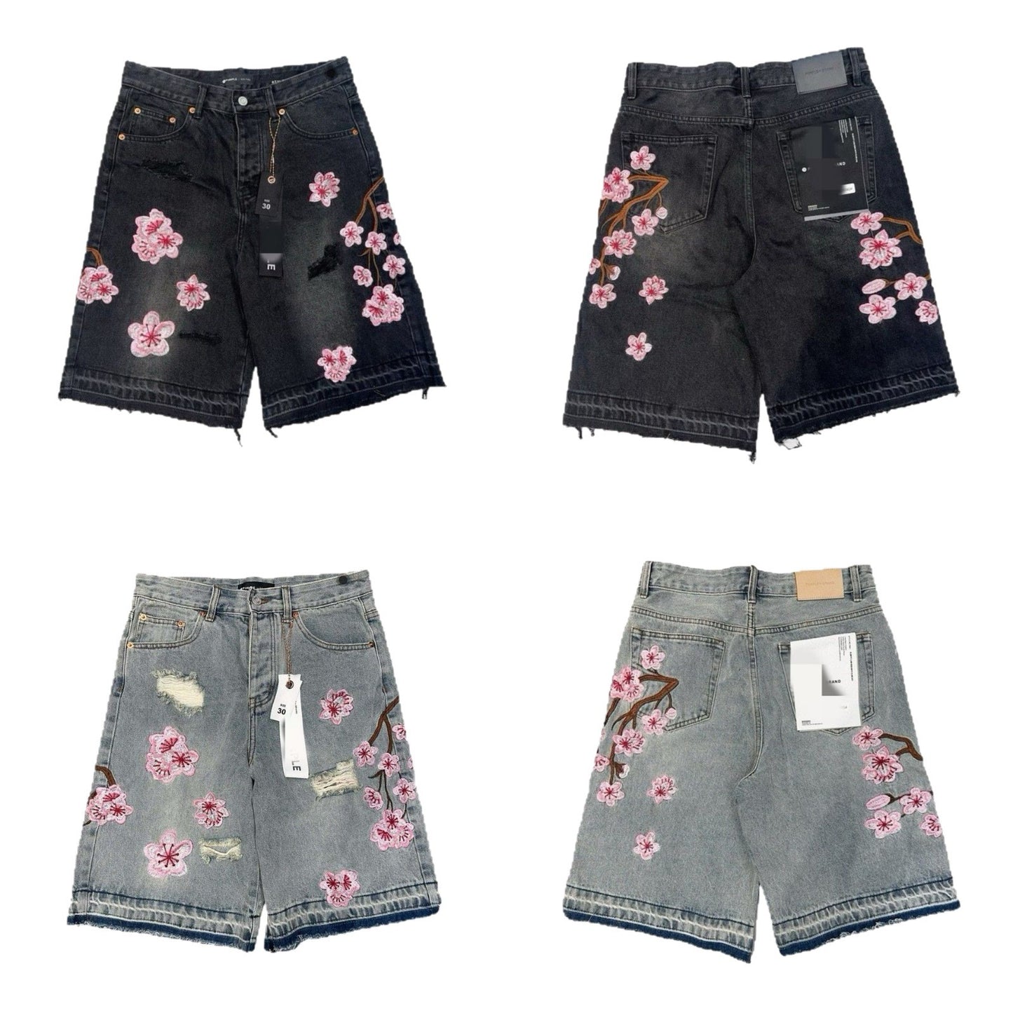 Retro European American Style Anti-old Casual Slim Shorts