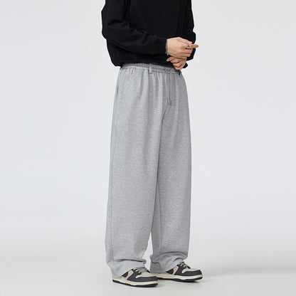 Mens Loose-Fit American-Style High-Street Drawstring Sweatpants