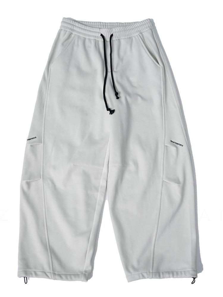 Winter High-end Fleece-lined, Extra-thick Wide-leg Sabre Pants