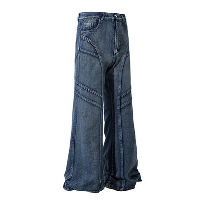 Distressed Washed Black Bootcut Jeans For Men That Create A Slimming Look
