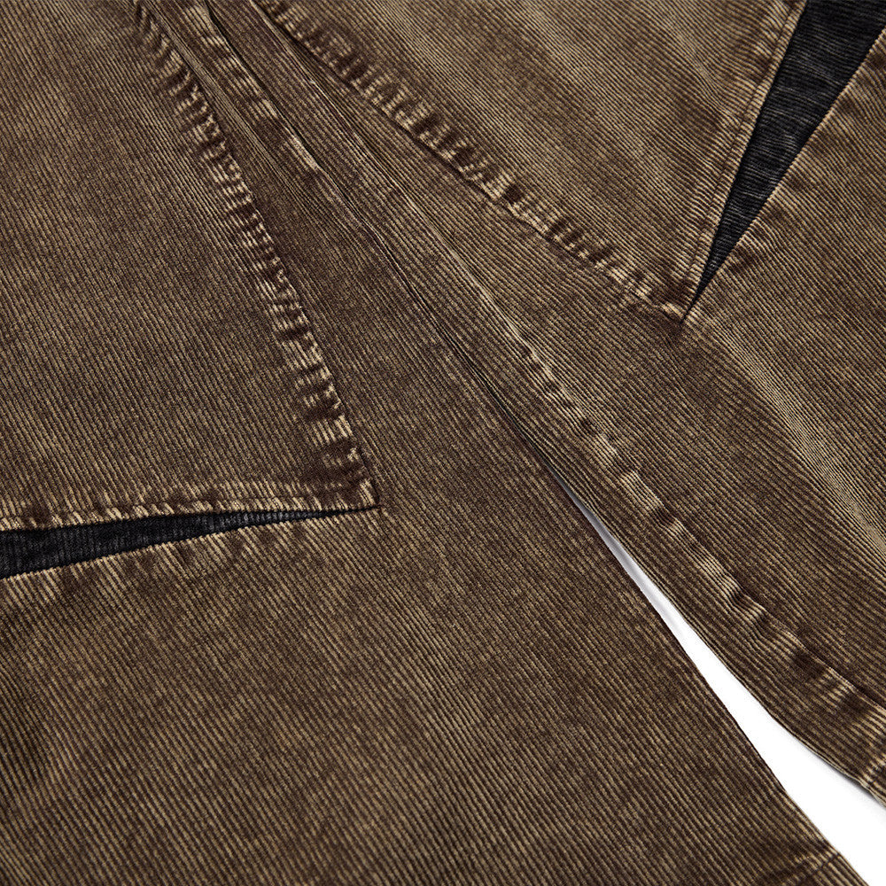 Mens American-style High-street Vintage Wide-leg Trousers