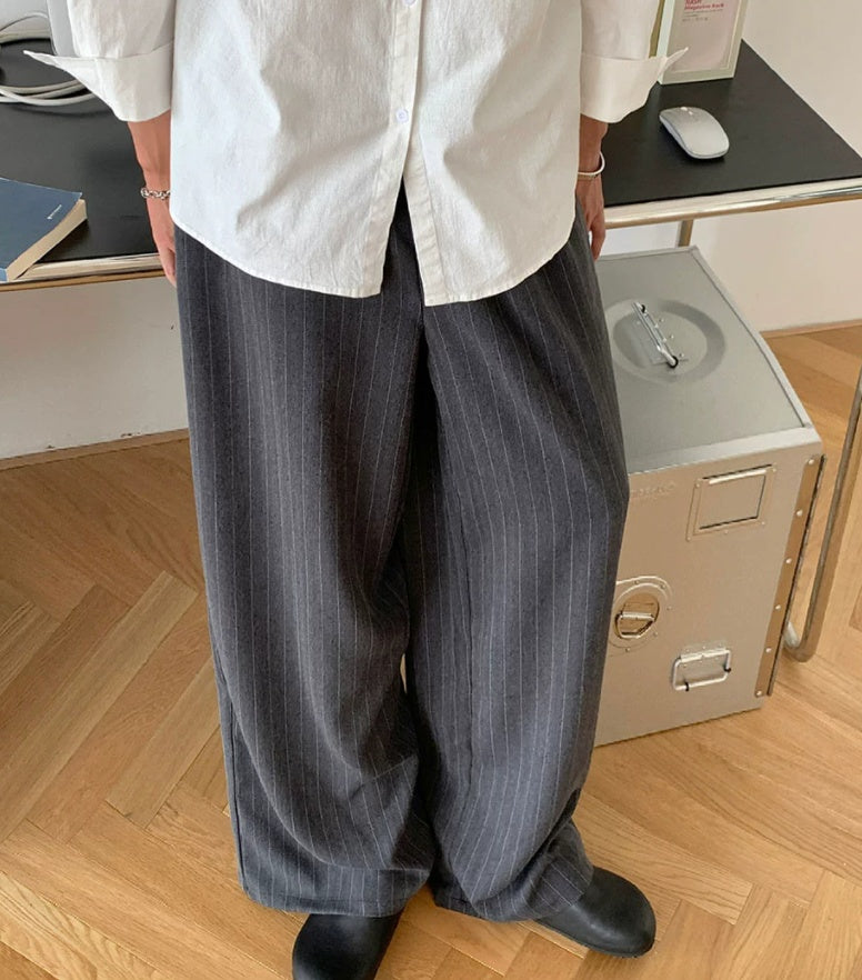 Mens Casual Striped Dress Pants