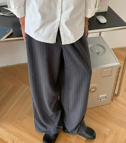 Mens Casual Striped Dress Pants