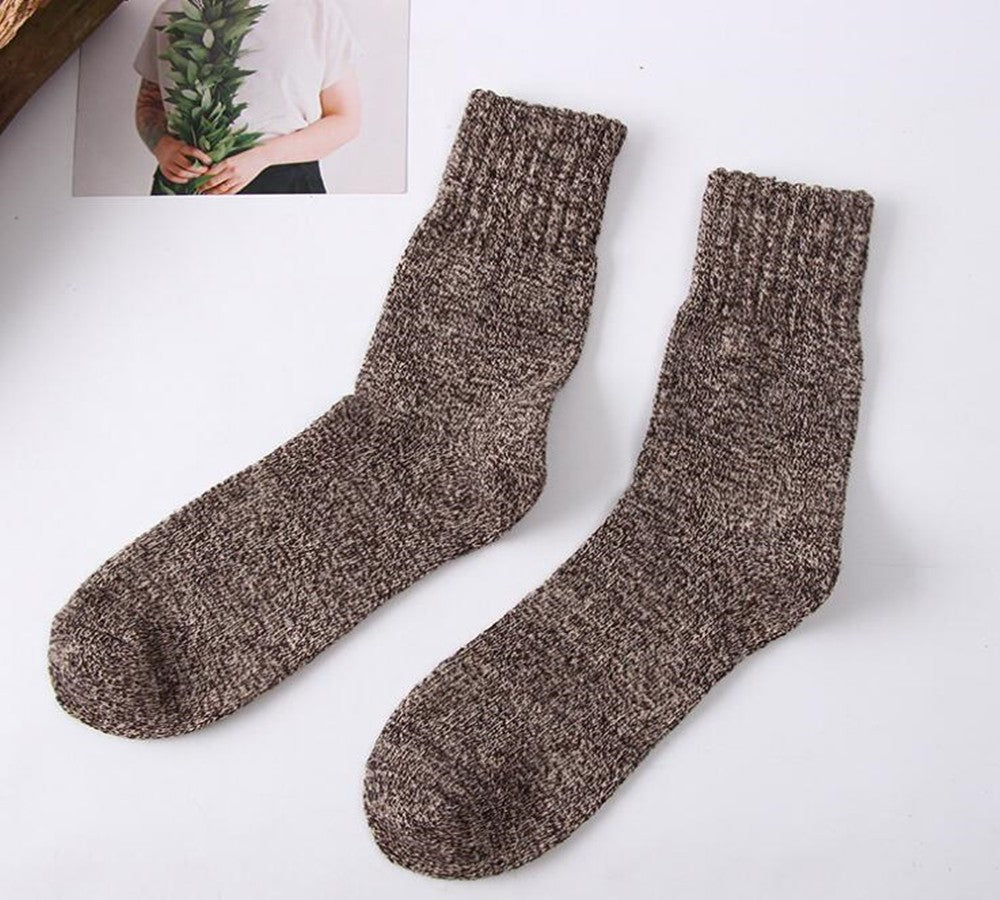 Autumn And Winter Men's Double-thread Rabbit Fur Socks