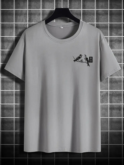 Retro Loose-fit Short-sleeve Printed T-shirt