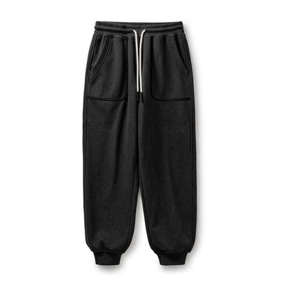 New Fallwinter Fleece-lined Workwear Sweatpants For Sporty Casual Wear