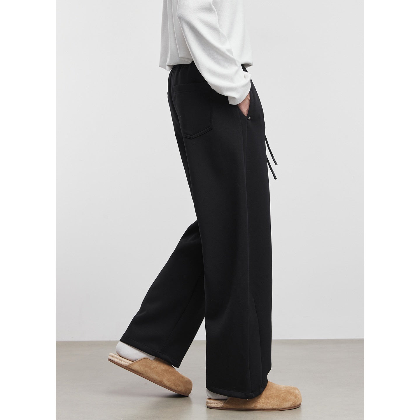 Mens Straight-Leg Sweatpants FallWinter Loose Wide-Leg Design