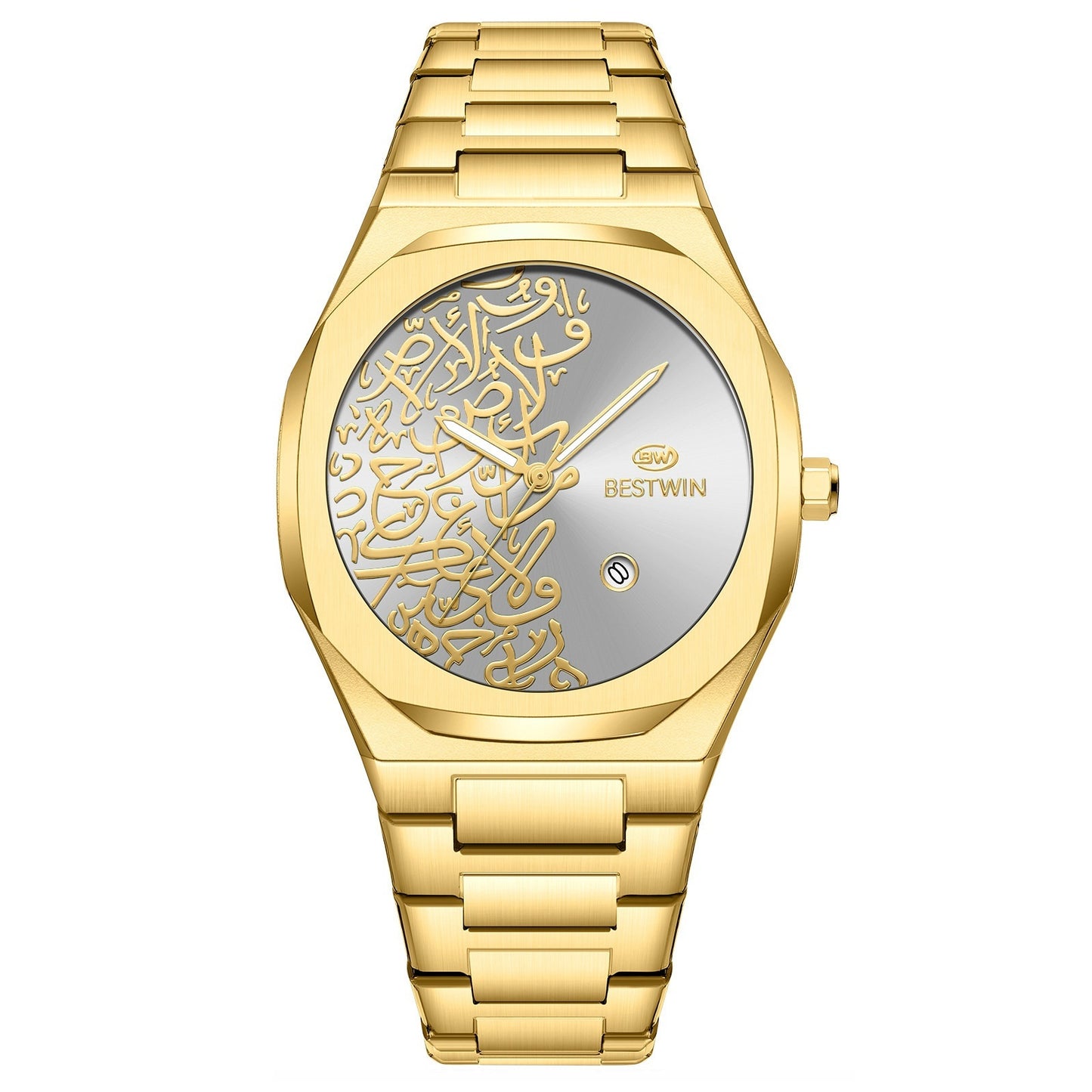 Quartz Mens Watch With A Marble Pattern