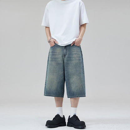 Summer Men And Women Loose Straight Shorts