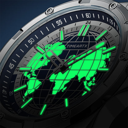 Luminous, Water-resistant Earth Quartz Watch