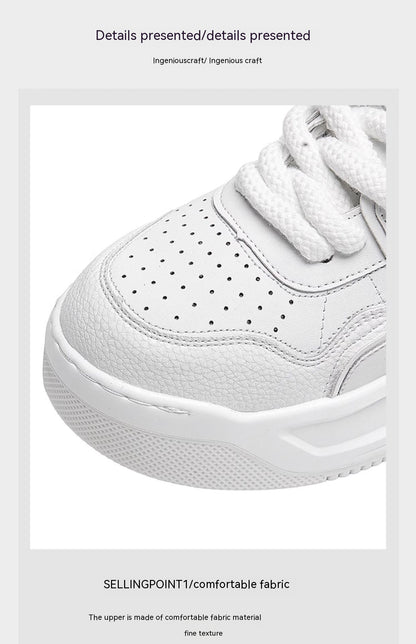 Men's Sports Thick Soled Height Increasing Small White Shoes