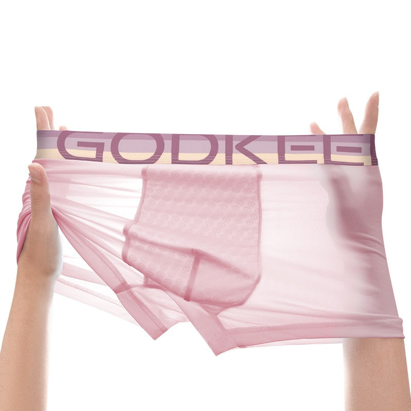 Mens Cool Comfortable And Breathable Ice-Silk Underwear For Summer