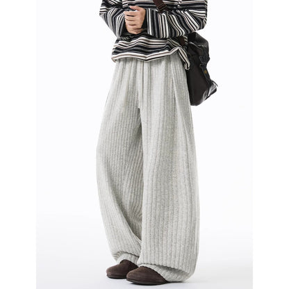 Relaxed Casual Versatile Drawstring Dropcrotch Straightleg Pants