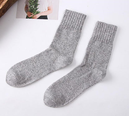 Autumn And Winter Men's Double-thread Rabbit Fur Socks