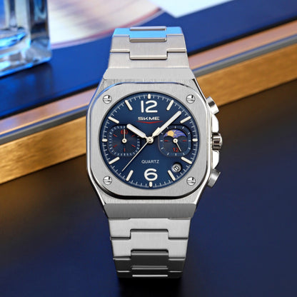 Mens Casual Waterproof Multifunctional Business Quartz Watch