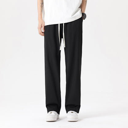 Mens Casual Loose-fitting Cropped Jogger Pants