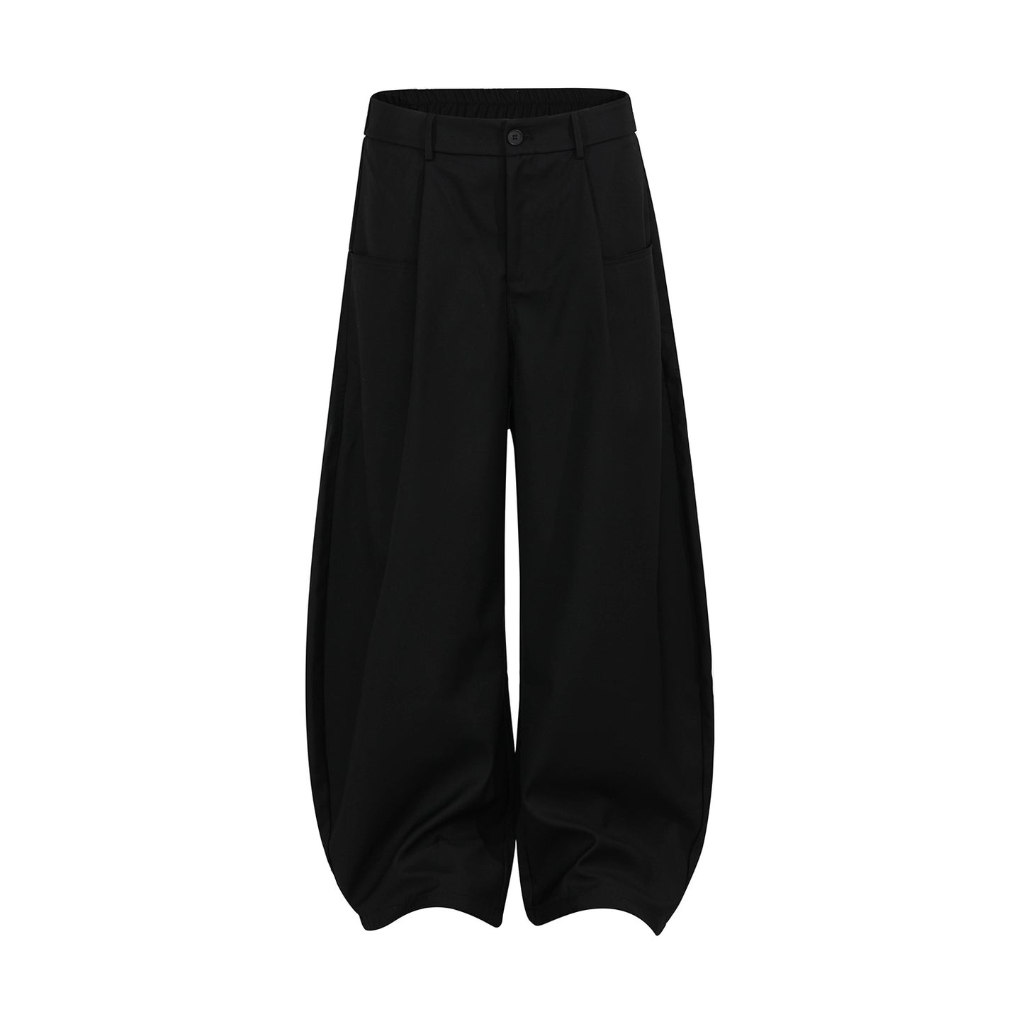 American-style Vintage Unisex Pleated Loose-fit Bootcut Trousers