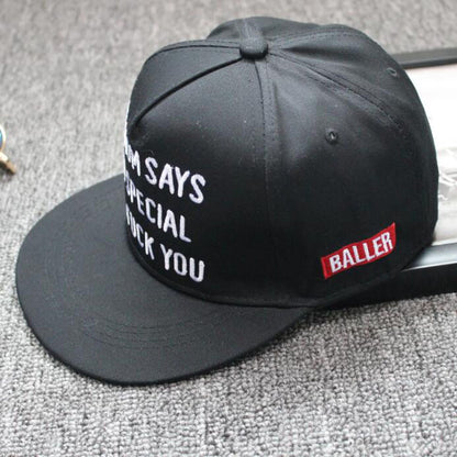 Letter Men's Hiphop Baseball Hat