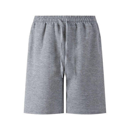 American Summer Men's Solid Color Heavy Jacquard Shorts Men