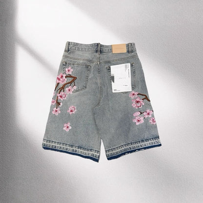 Retro European American Style Anti-old Casual Slim Shorts
