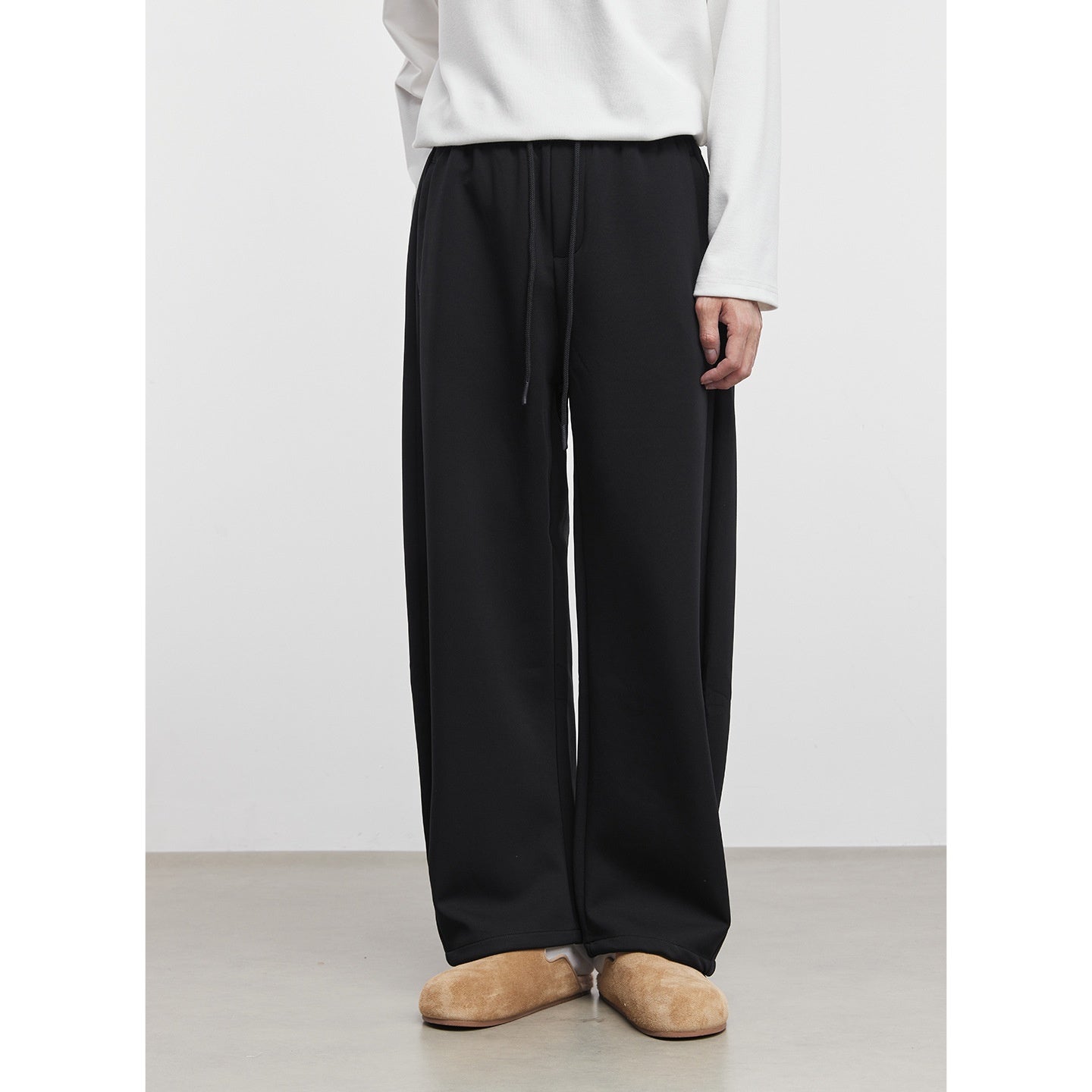 Mens Straight-Leg Sweatpants FallWinter Loose Wide-Leg Design