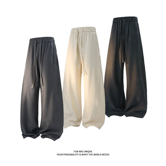 Mens Casual Pants Solid-color Straight-leg Loose Sweatpants