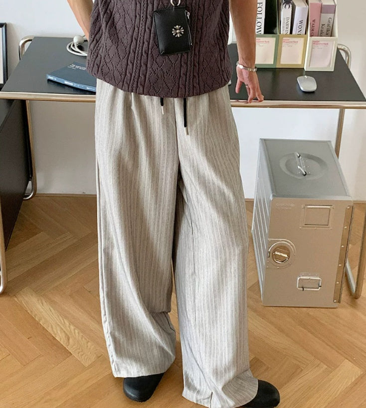 Mens Casual Striped Dress Pants