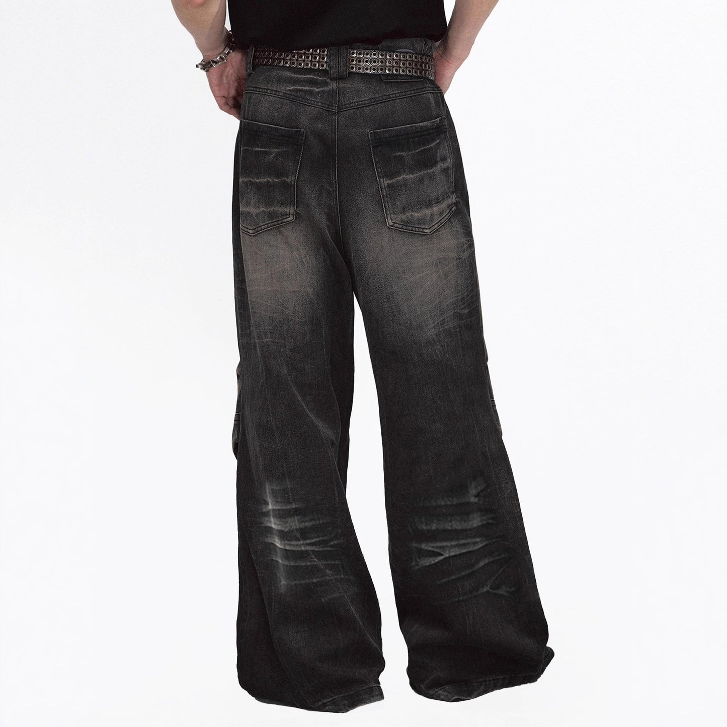 Cracked Flared Pants For Men And Women