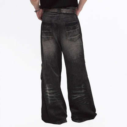 Cracked Flared Pants For Men And Women