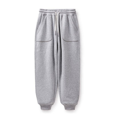 New Fallwinter Fleece-lined Workwear Sweatpants For Sporty Casual Wear