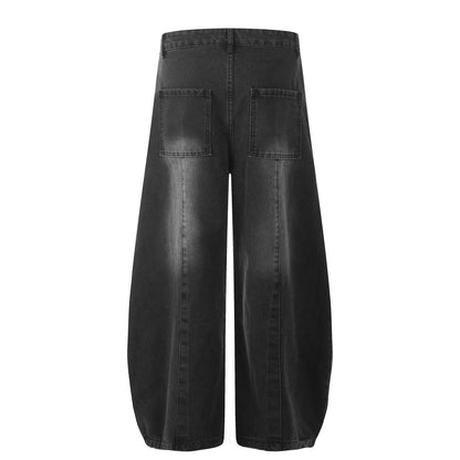 Retro Distressed Machete Jeans Loose-fitting Casual Trousers