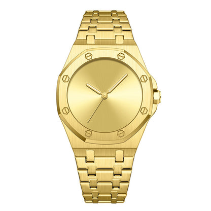 Simple  Smooth-surface  Octagonal   Waterproof Quartz Mens Watch