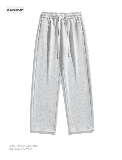 Mens Trendy Japanese-style Loose Straight-leg Pants