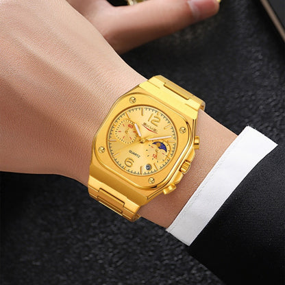 Mens Casual Waterproof Multifunctional Business Quartz Watch