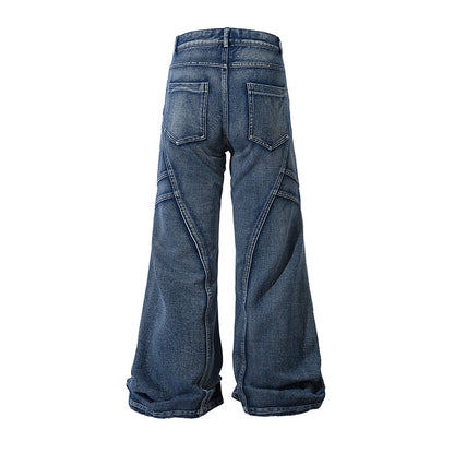 Distressed Washed Black Bootcut Jeans For Men That Create A Slimming Look