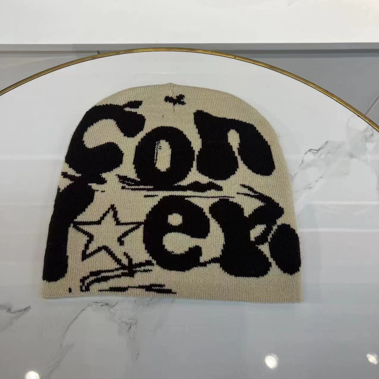 Warm Knitted Hat Fashion Double-sided Jacquard Woolen Cap