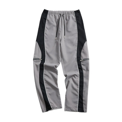 Stylish Casual Pants With A Personalized Patchwork Design And Trendy Zipper Detailing