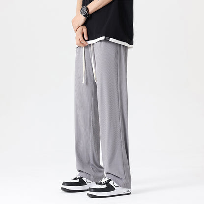 Mens Casual Loose-fitting Cropped Jogger Pants