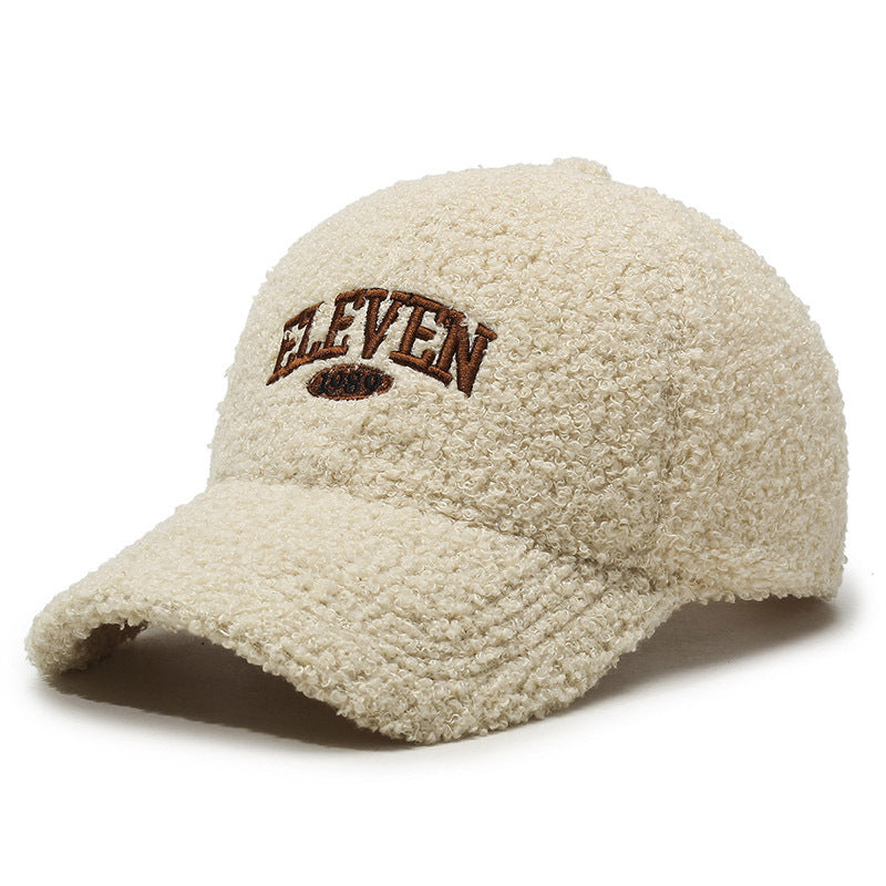 Winter Lambskin Thickened Warm Baseball Cap