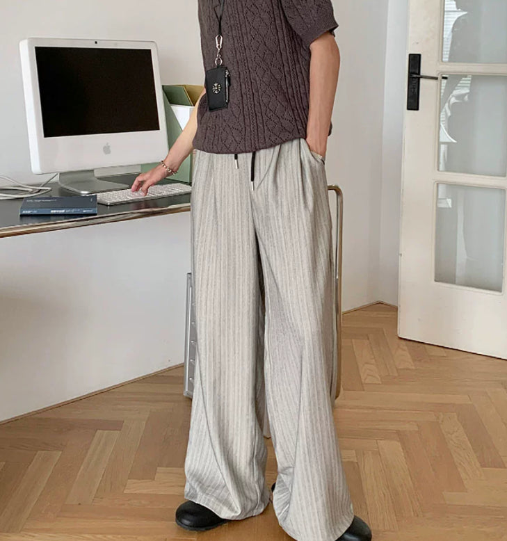 Mens Casual Striped Dress Pants