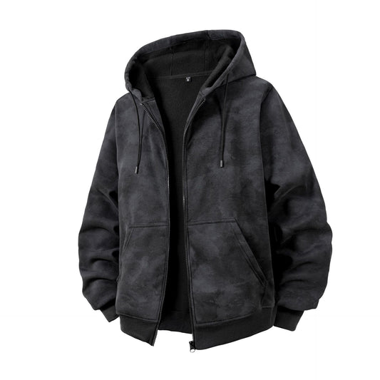 Basic, Versatile Zip-up Casual Hoodieathleisure Hooded Cardigan