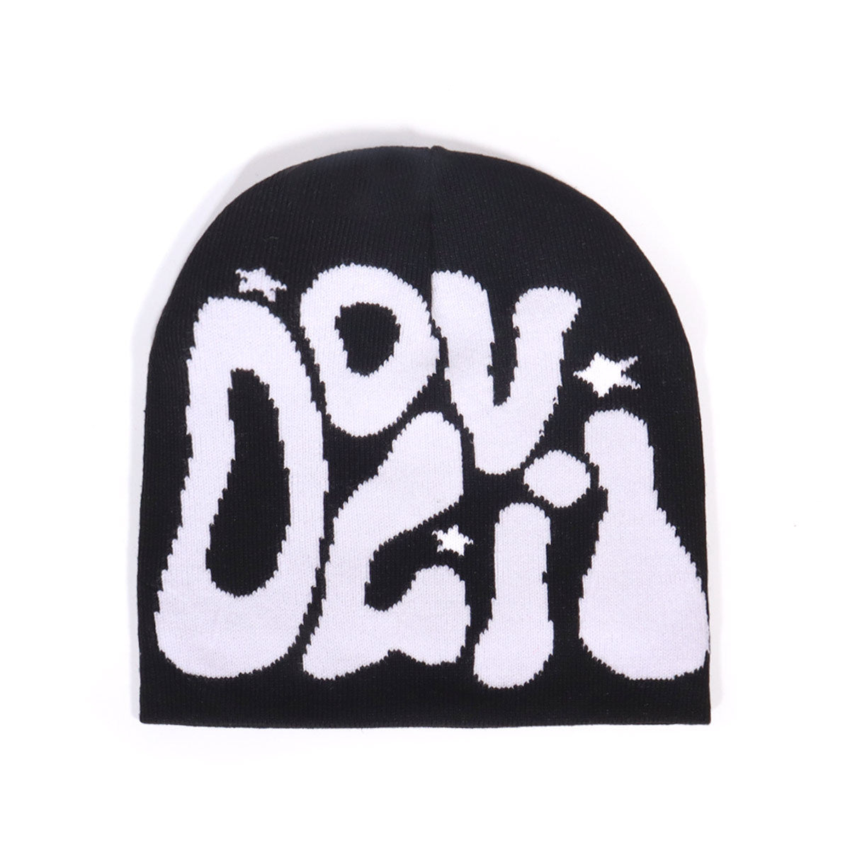 Outdoor Retro Sports Star Letter Jacquard Knitted Hat