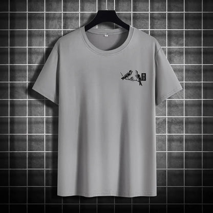 Retro Loose-fit Short-sleeve Printed T-shirt