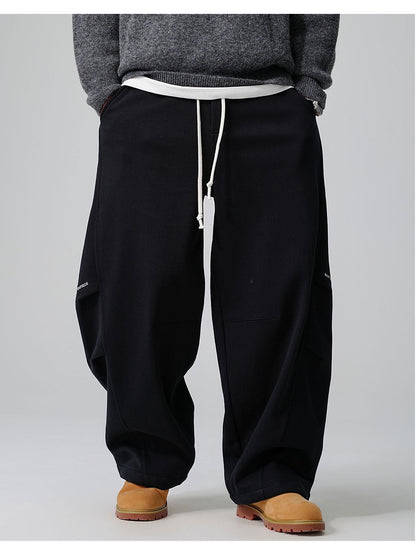 Winter High-end Fleece-lined, Extra-thick Wide-leg Sabre Pants