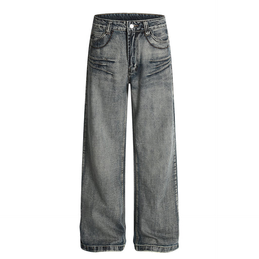 New Straight-leg Relaxed-fit Casual Denim Jeans
